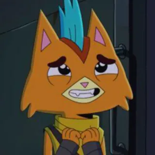 🥺 Gary Goodspeed Final Space cartone animato, gatto, arancione, mohawk, animazione, carino, final space telegram sticker