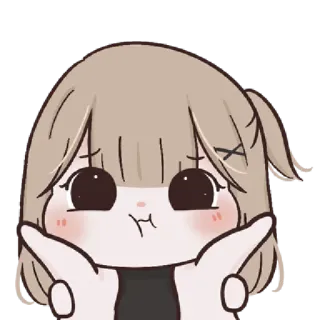 🥺 słodkie, kawaii, anime, dziewczyna, kreskówka, naklejka telegram sticker