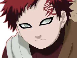 😕 Gaara Naruto 愛 anime, gaara, naruto, ninja, sand, character telegram sticker