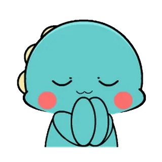 🦕 공룡, 만화, 귀여운, 카와이, 평화로운, 잔잔한 whatsapp sticker
