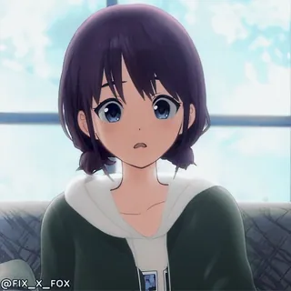 ๐ Akane Kurokawa Oshi no Ko @fix_x_fox anime girl, pout, reaction, emotional, manga, expression, kawaii whatsapp sticker