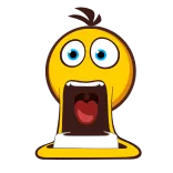 😱 Emoji, Grito, Amarelo, Rosto, Choque, Surpresa telegram sticker