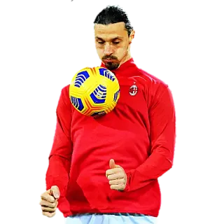 🎲 Zlatan Ibrahimović futebol, futebol, esportes, atleta, AC Milan, Zlatan Ibrahimović telegram sticker