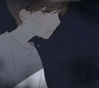 🥀 płacz, smutny, chłopak, anime, łzy telegram sticker