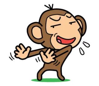 🐵 ลิง, แด็บ, สัตว์, การ์ตูน, ตลก telegram sticker
