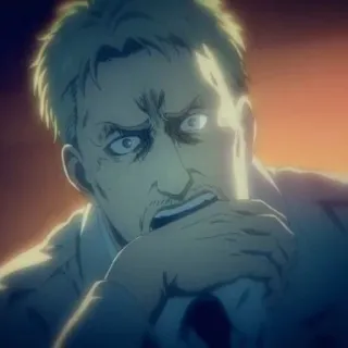 👾 Reiner Braun Attack on Titan アニメ, 進撃の巨人, ライナー・ブラウン, ショック, 怖い, 軍 whatsapp sticker