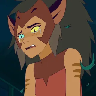 😰 Catra She-Ra and the Princesses of Power catra, she-ra, triste, chorando, desenho animado, personagem telegram sticker
