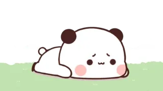 🍩 süß, Panda, traurig, Cartoon, Tier telegram sticker