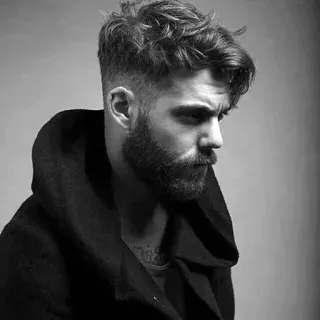 📎 man, beard, portrait, hair, male, style, fashion telegram sticker
