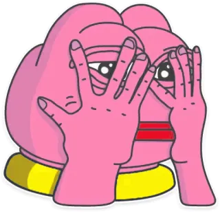 🙈 espiando, escondido, meme, engraçado, adesivo telegram sticker
