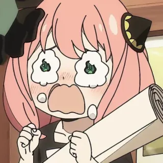 😭 Anya Forger Spy x Family anya forger, spy x family, anime, chorando, triste, desenho animado whatsapp sticker