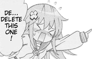 😭 DE... DELETE THIS ONE! löschen, anime, manga, witzig, geste telegram sticker
