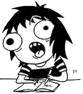🎨 kartun, gambar, menulis, buku harian, hitam putih, karakter telegram sticker