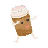 ☕️ coffee café, bebida, kawaii, fofo telegram sticker