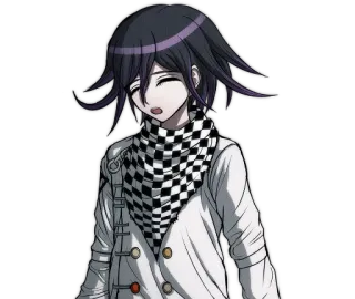 😪 Kokichi Oma Danganronpa V3: Killing Harmony Anime, Danganronpa, Kokichi Oma, Personagem, Monocromático, Gravata, Casaco whatsapp sticker