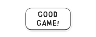 👍 GOOD GAME! spel, goed, spelen, sport, entertainment, prestatie telegram sticker