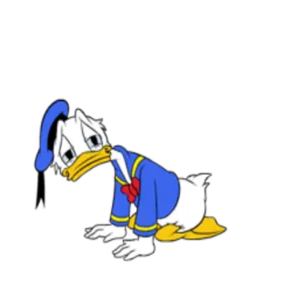 😟 Donald Duck vịt donald, hoạt hình, buồn, disney telegram sticker