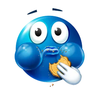 🍪 Emoji, Biscotto, Snack, Mangiare, Blu telegram sticker