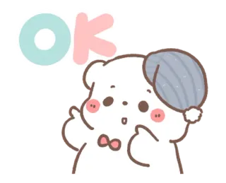 💬 OK fofo, urso, ok, aprovação, acordo telegram sticker