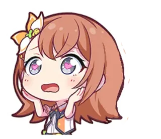 🌟 Anime, Chibi, Fofo, Garota, Kawaii, Adesivo whatsapp sticker