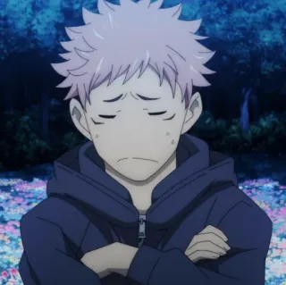 🦨 Yuji Itadori Jujutsu Kaisen Anime, Triste, Adolescente, Ragazzo, Jujutsu Kaisen telegram sticker