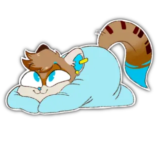☺️ cartoon, cat, animal, cute, sticker telegram sticker