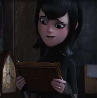 🙃 Mavis Dracula Hotel Transylvania анимированный, мультфильм, вампир, грустный, персонаж telegram sticker