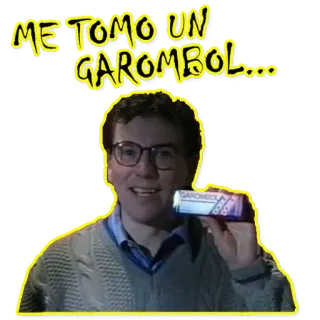 😌 ME TOMO UN GAROMBOL... caramelo, Garombol, comida, humor telegram sticker
