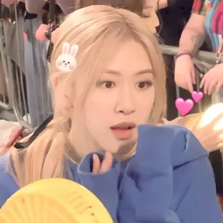 🧁 rose, kpop, singer, idol, portrait, woman, fan telegram sticker