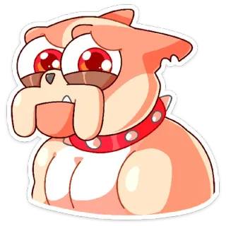🥺 Dessin animé, Chien, Chiot, Animal de compagnie, Animal, Autocollant telegram sticker