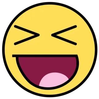 😆 emoji, smiley face, meme, laughing, lol telegram sticker