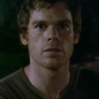 😧 Dexter Morgan Dexter asesino en serie, sangre, crimen, serie de TV, forense, antihéroe telegram sticker