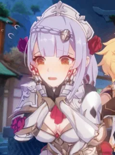 😰 Noelle Genshin Impact Anime, Maid, Videogioco, Ragazza, Carino telegram sticker