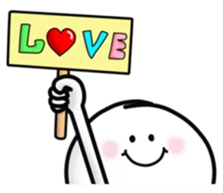 💚 LOVE amore, cuore, segno, carino, cartone animato telegram sticker