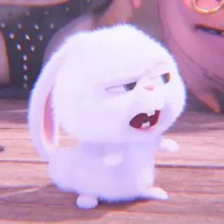 🐰 Snowball The Secret Life of Pets cartoon, bunny, rabbit, animal, cute, animated whatsapp sticker