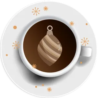 🎄 coffee, christmas, ornament, cup, holiday, winter telegram sticker