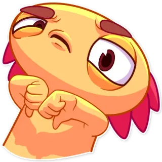 👎 Cartone animato, Pollice verso il basso, Disapprovazione, Non mi piace, Emoji, Personaggio telegram sticker