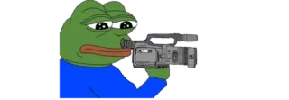 📷 Pepe the Frog Pepe the Frog, meme, sad frog, internet meme, camera telegram sticker