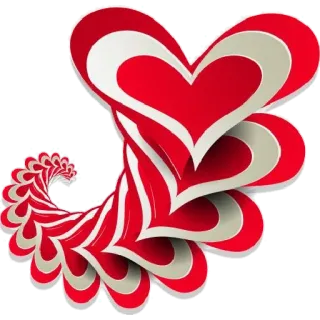 ❤️ corazón, amor, rojo, espiral, San Valentín telegram sticker