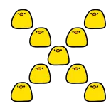 💛 amarillo, mancha, lindo, simple, geométrico, patrón, kawaii telegram sticker