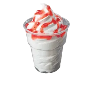 😚 helado, postre, comida, salsa de fresa, dulce, golosina telegram sticker