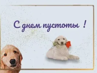 🤗 С днем пустоты! หมา, โกลเด้น รีทรีฟเวอร์, ทักทาย, ฉลอง, ลูกหมา, สัตว์, น่ารัก, สัตว์เลี้ยง telegram sticker