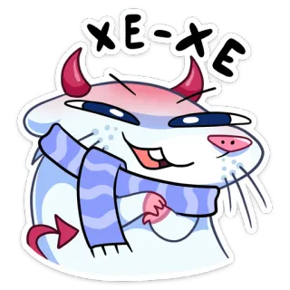 😡 XE-XE iblis, hamster, kartun, imut, lucu, stiker, hewan whatsapp sticker