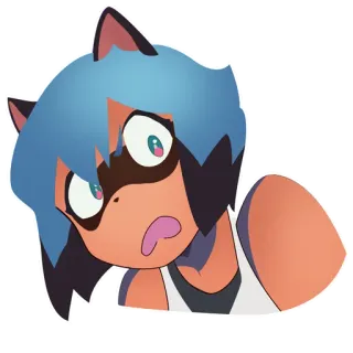 😧 Michiru Kagemori BNA Anime, BNA, Michiru, Kagemori, impactada, tanuki, chica anime whatsapp sticker