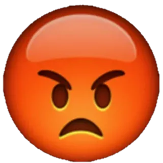 😡 marah, emoji, wajah, merah, kesal, frustrasi, gila telegram sticker