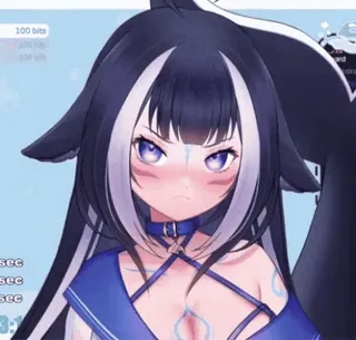 ☹️ Vtuber, Anime, Ragazza, Virtuale, Personaggio, Squalo telegram sticker