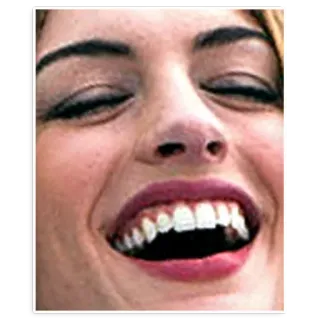 😍 Frau, Gesicht, lächelnd, Zähne, lachen telegram sticker