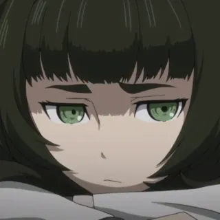 ⚙️ Mayuri Shiina Steins;Gate anime, personagem, garota, triste, fofo whatsapp sticker