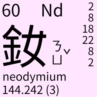 🇹🇼 Nd Element, Periodensystem, Neodym, Chemie, Wissenschaft telegram sticker