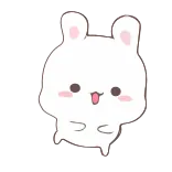 💃 토끼, 귀여운, 동물, 만화, 카툰 telegram sticker